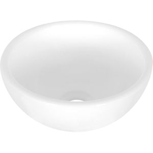 Differnz Ruz Waskom - Wasbak Keramiek - Rond - 25 X 25 X 11 cm - Wit