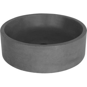 Differnz Marba Waskom – Wastafel Beton - Donkergrijs – Rond – 42 x 42 x 13 cm
