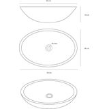 Differnz Waskom Dias 50x38x14cm Licht Beton