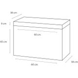 Badkamermeubelset differnz somero met keramiek wastafel 60 cm antraciet