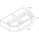 Differnz Ovale – Fontein beton donkergrijs – 38 x 24 x 8 cm