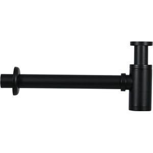 Differnz Hura fonteinset - 38.5x18.5x9cm - Rechthoek - 1 kraangat - Zwart mat gebogen kraan - Keramiek Wit 38.004.90