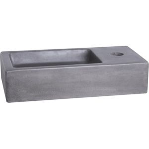 Differnz Ravo Fontein - Wasbak Beton - Donkergrijs - 38.5 X 18.5 X 9 cm