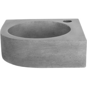 Fontein differnz cleo hoekfontein 30x30x10 cm beton donker grijs