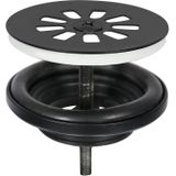 Differnz Cleo Fonteinset Wasbak Keramiek Wit Gebogen Kraan Mat Zwart Standaard Greepx