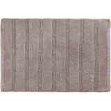 Differnz Stripes Badmat Geschikt Voor Vloerverwarming – 100% Katoen – Taupe – 45 X 75 cm