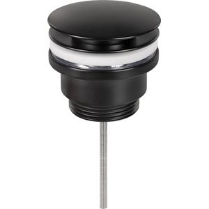Differnz Design Afvoerplug Mat Zwart – Pop–up – Ø 63mm – Mix & Match – Kleine schroef