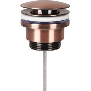 Differnz Design Afvoerplug Rood Koper – Pop–up – Ø 63mm – Mix & Match – Kleine schroef