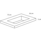 Badkamermeubel differnz reno fsc 75x50x55 cm eiken