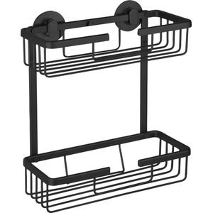 Differnz Draadmand Aluminium Rechthoek 25x11.6x30cm 2 Laags Zwart 34.100.15