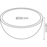 Differnz Boomer Waskom - Wasbak Keramiek - Wit - Ø 20 X 10 cm