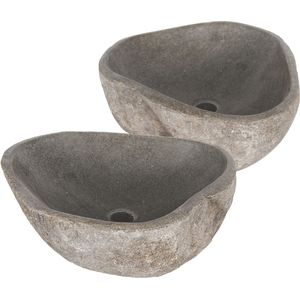 2x Waskom Differnz Lombok 40x50cm Riverstone Grijs