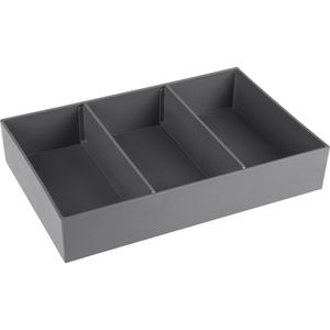 Differnz Lade Organizer voor Schuiflade – Opbergbakjes – Kunststof Sorteerbakjes - 32 x 21 x 6 cm – Grijs