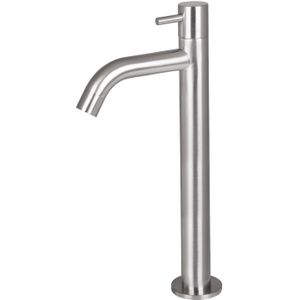 Differnz Wastafelkraan - Koudwaterkraan - Hoog - 28.5 x 11.5 cm - Mat Chroom