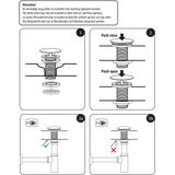 Differnz Design Afvoerplug Rood Koper – Pop–up – Ø 63mm – Mix & Match – Grote Schroef