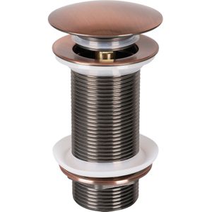 Differnz Design Afvoerplug Rood Koper – Pop–up – Ø 63mm – Mix & Match – Grote schroef