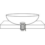 Differnz Design Afvoerplug Mat Chroom – Pop–up – Ø 63mm – Mix & Match – Grote schroef