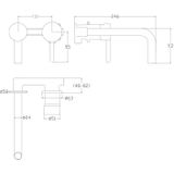 Wastafelmengkraan differnz inbouw mat wit