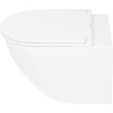 Wandtoilet differnz met pk uitgang rimless inclusief toiletbril mat wit