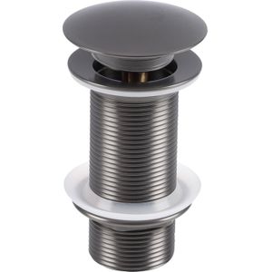Differnz Design Afvoerplug Gun Metal – Pop–up – Ø 63mm – Mix & Match – Grote schroef