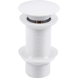 Differnz Design Afvoerplug Mat Wit – Pop–up – Ø 63mm – Mix & Match – Grote schroef