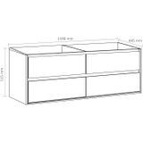 Onderkast differnz providence 120x44.5x51.5 cm wit