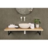 Differnz Marmor waskom - 40x40x15cm - rond - marmer - glans wit 38.010.57