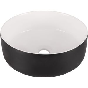 Waskom differnz mira 12x36 cm zwart/wit