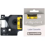 Labeltape Dymo Compatible 40918 D1 9mmx7m zwart op geel