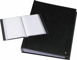 Rillstab Sichtmappe A4 120 Hüllen schwarz