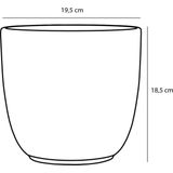 MIca Decorations Plantenpot/bloempot Tusca - Zwart - keramiek - mat - D19.5/H18.5 cm