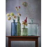 Mica Decorations Guan Fles Vaas - H26 x Ø21 cm - Gerecycled Glas - Groen