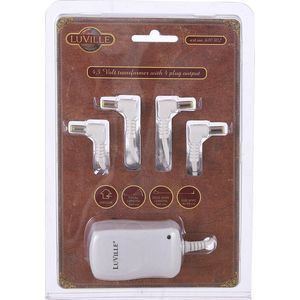 Luville Switch Adaptor 4.5V - 4 Plugs Out | Add Movement and Lighting to Your Christmas Village | No Batteries Needed