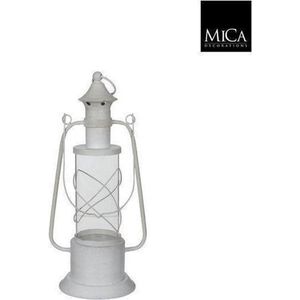 mica decorations - lantaarn granada l18.5b15.5h52 white wash