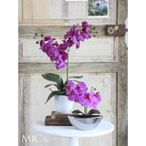 Mica Decorations - Orchidee - Kunstplant - Roze - Polyester