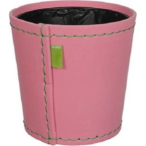 Suki - Roze - Bloempot - set van 3 stuks - Ø 12,5 cm - H 11,5 cm - rubber - overpot