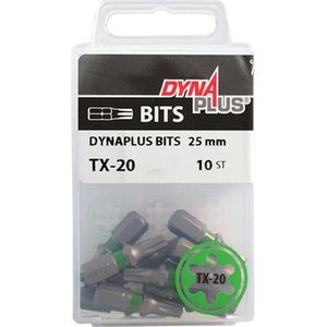Dynaplus Schroefbit 25Mm Torx TX20 Groen | 10 stuks - 8938.00.10020
