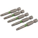 Dynaplus bit torx TX-20 lengte 50mm set=5 st groen