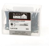 Blackline - Spaanplaatschroef - Zwart - Staal - 50 stuks