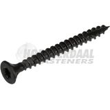 Hoenderdaal - Spaanplaatschroef - Zwart - Staal - Platverzonken Kop - 3.0X20 mm - Verpakt per 25 stuks