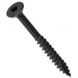 Hoenderdaal - Spaanplaatschroef - Zwart - Verpakt per 20 stuks - Materiaal: Zwart verzinkt - Platverzonken Kop