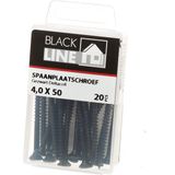 Hoenderdaal - Spaanplaatschroef - Zwart - Verpakt per 20 stuks - Materiaal: Zwart verzinkt - Platverzonken Kop