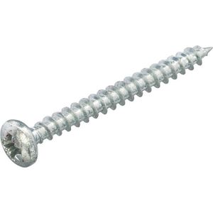 Hoenderdaal QZ Spaanplaatschroef cilinderkop verzinkt pozidriv 3.5x25mm (per 200 stuks)