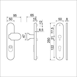 Slotbout 4.6 vz M8x35mm met moer DIN603/555