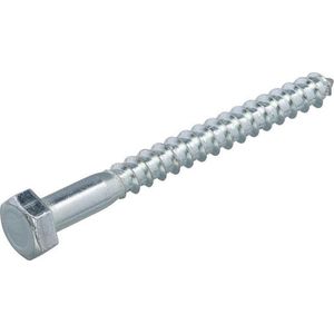 Houtdraadbout Zeskant 8x80mm Staal Verzinkt - 200 stuks