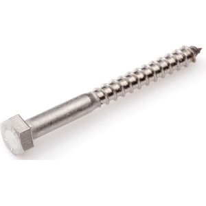 Houtdraadbout rvs A2 6x80mm DIN571