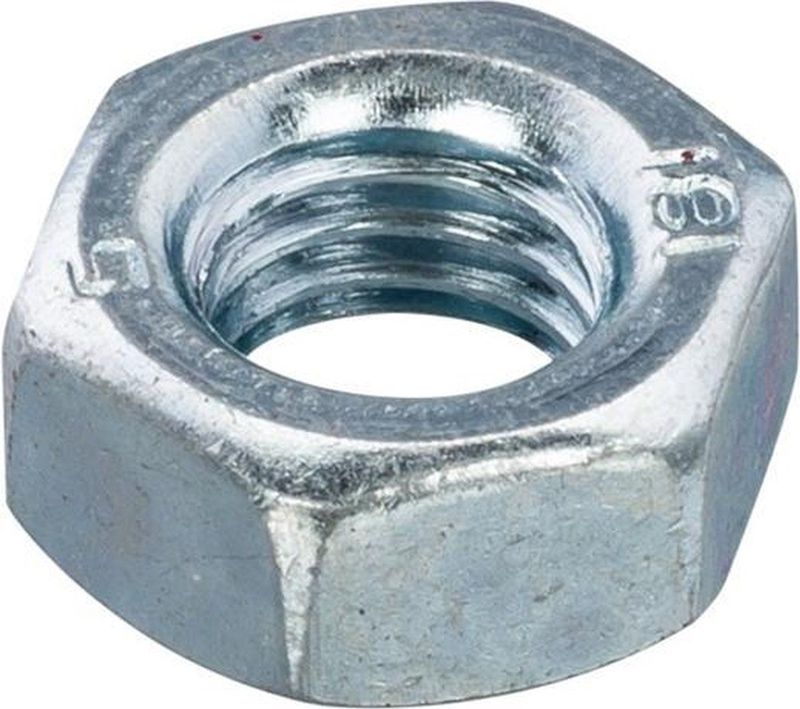 Hoenderdaal Moer Zeskant Gegalvaniseerd M  18 Din 934-8 - Doos à 10 Stuks