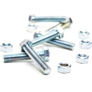 Homefix - Metaalschroef + moer - platkop verzinkt - 3.0 x 20 mm. - inhoud 20 stuks.