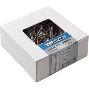 Glaslatschroeven lenskop torx 10 - 3.2mm x 30mm - 200 stuks