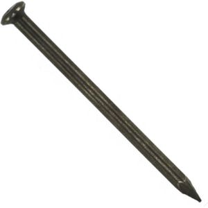 stalen nagel geblauwd bombe kop 3x40mm. lang. 60 gram. voor beton en steen. Homefix.